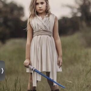Only Little Once Star Wars Rey Little Girls Dress 4 Cosplay Halloween Costume